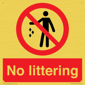No littering